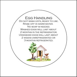 Egg Handling Care Carton Labels Stickers (30 3" or 36 2.5" or 40 2")