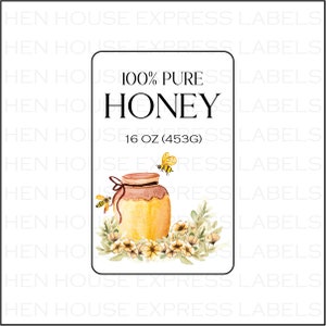 36  1.75&quot; x 2.75&quot; Pure Honey Label