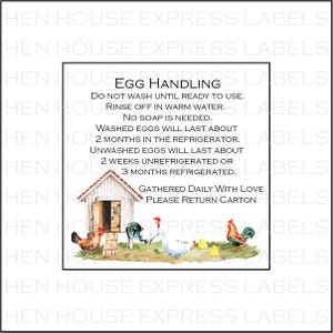 36 Egg Handling Care Carton Labels Stickers
