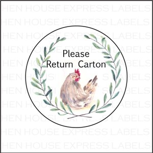 40 Please Return Egg Carton Labels Stickers