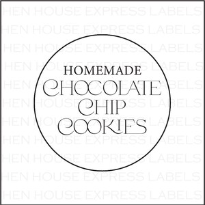 40 Chocolate Chip Cookie Labels/ Stickers