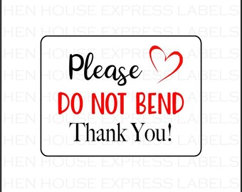 48 Do Not Bend Rectangle Shipping Mailing Labels Stickers