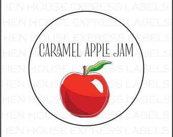 40 Caramel Apple Jam Canning Date Stickers Labels Stickers