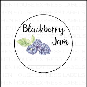 40 Blackberry Jam Canning Date Labels Stickers