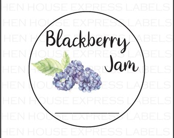 40 Blackberry Jam Canning Date Labels Stickers