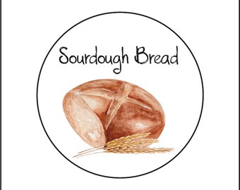 40 Sourdough Bread Labels Sticker