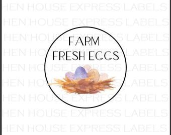 96 Farm Fresh Eggs Carton Labels Stickers