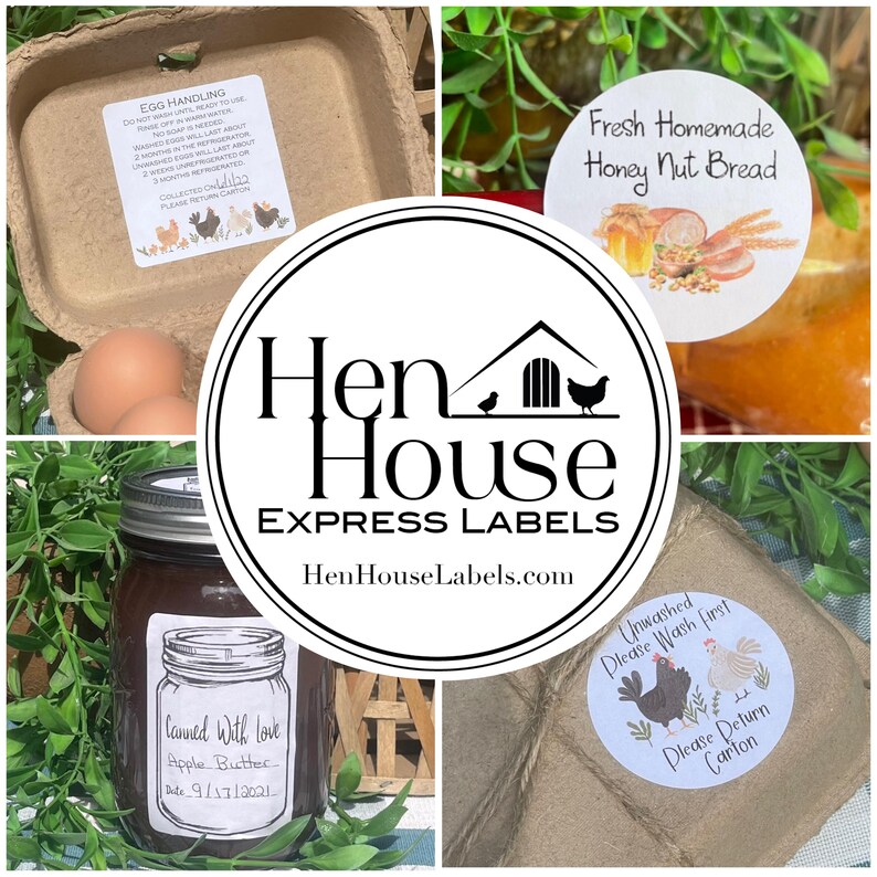 40 Laid by Happy Hens Egg Carton Labels Stickers - Etsy