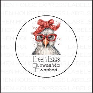 40 Farm Fresh Eggs Washed/ Unwashed Labels Stickers
