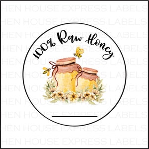 40 Raw Honey Date Stickers Labels