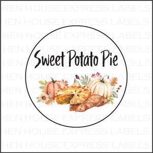 40 Sweet Potato Pie Labels Stickers