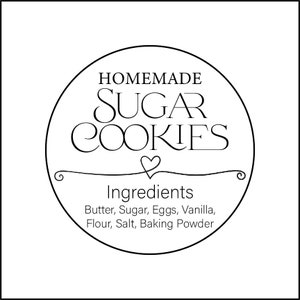40 Sugar Cookie Labels/ Stickers