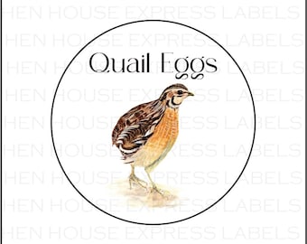 40 Quail Eggs Carton Labels Stickers