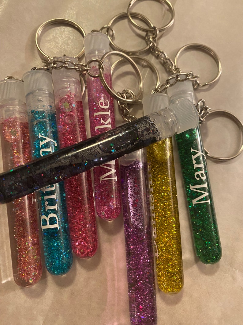 Glitter Collection Tube Keychain - Etsy