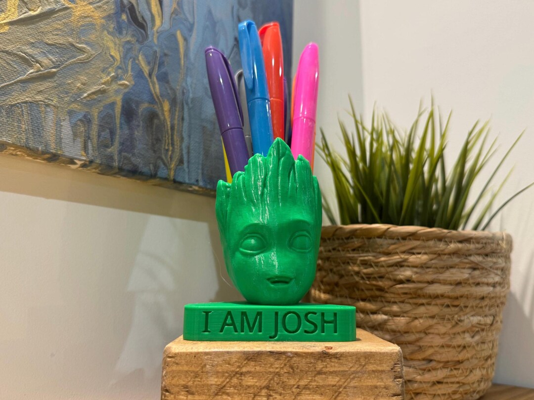 Personalized Groot Pen Holder, Marvel Desk Organizer - Etsy
