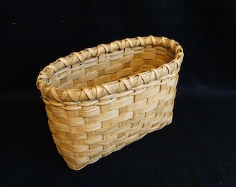 Hand Woven Golden Oak Rectangular Storage Basket – Artisan Crafted