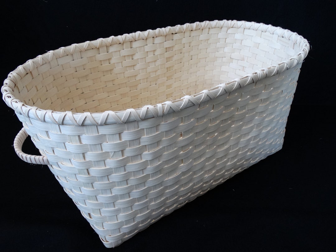 Custom Made Hand Woven Basket in Natural (you Pick the Stain Color ...