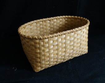 Hand woven basket in traditional golden oak.  Storage basket.  Large storage basket. Basket.  Traditional handmade baskets.