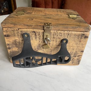 Vintage Wooden Boot Jack with Cast Iron Heel Plate