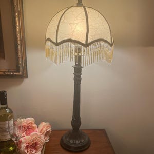 Vintage Tassel Table Lamp with Unique Shade