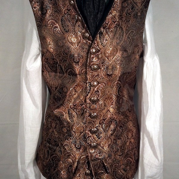 Victorian men's shirt, waistcoat and tie combo Vampire SZ Med