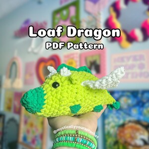 Low-sew Loaf Dragon Crochet Plushie Pattern (PDF) – Amigurumi Digital Download