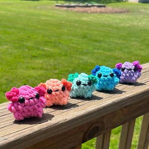 Handmade Crochet Mini Axolotl Plushie