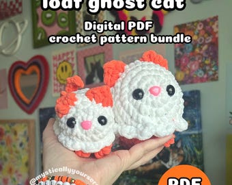 Ghost Loaf Cat Crochet Plushie Pattern Bundle (PDF) – Halloween Amigurumi Digital Download