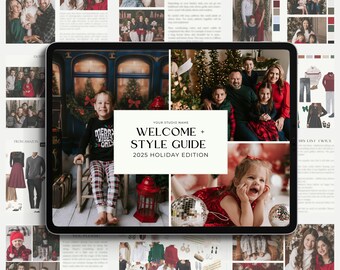 Christmas Photography Style Guide Template: Canva Editable PDF
