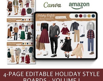 Holiday Mini Session Style Boards, Volume 1: Canva Editable Client Prep (Digital Download)