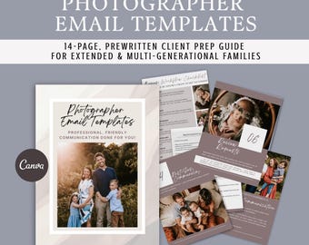 Modelli di email per fotografi, oltre 25 script di comunicazione con i clienti in formato PDF per i flussi di lavoro in studio.