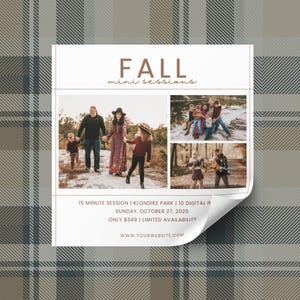 Fall Mini Sessions Canva Template | Rustic Photography Flyer Design