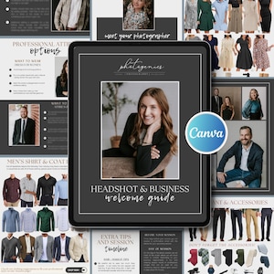 Sjabloon voor portretfotografie, bewerkbare Canva-handleiding voor klantvoorbereiding voor fotografen
