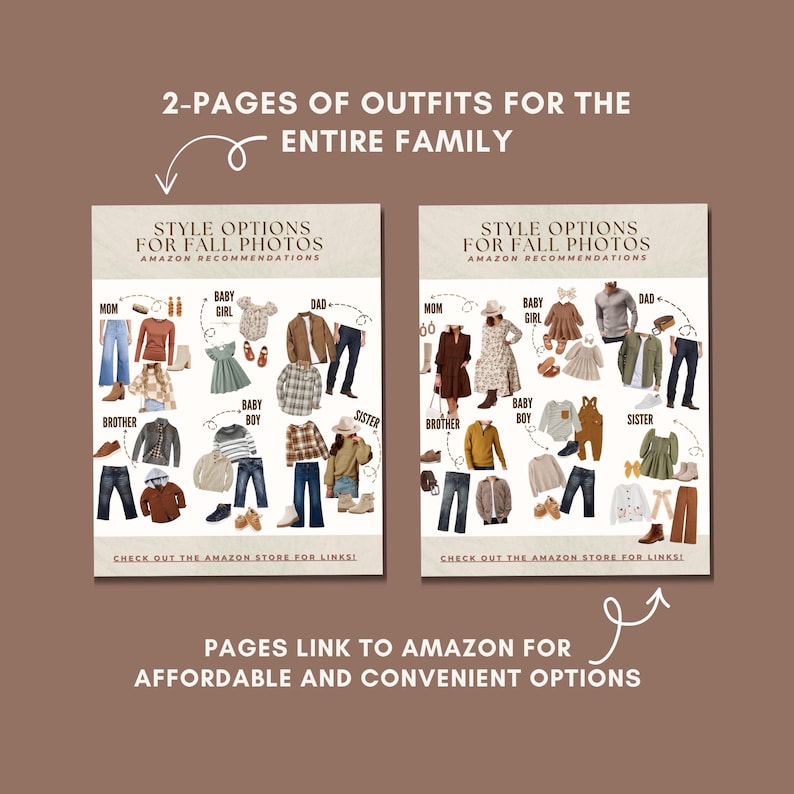 Photo Styling Guide Fall Style Guide for Photographers | 2-page What to Wear Photo Template ...