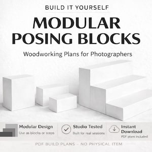 Schody do boksu do pozowania fotograficznego – plany stolarskie dla fotografów – zbuduj własne rekwizyty