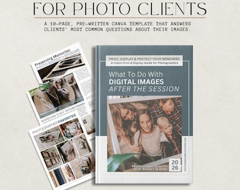 Photography Post-Session Guide | Canva Template | Printing Instructions for Photo Clients