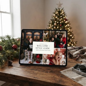 Christmas Photography Style Guide Template: Canva Editable PDF