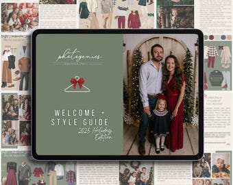 Christmas Mini Photo Session Template | Holiday Style Guide for Families