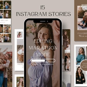 IG Story Template for Canva, Editable Photography Designs for Social Media