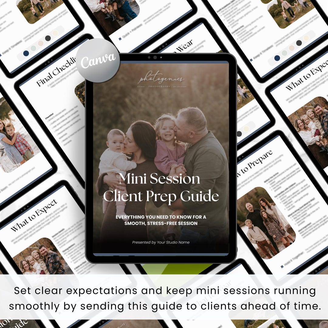 Mini Session Client Prep Guide | Canva Template for Photographers ...