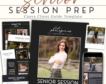 Senior Photography Client Prep Template | Editable Canva Welcome Guide