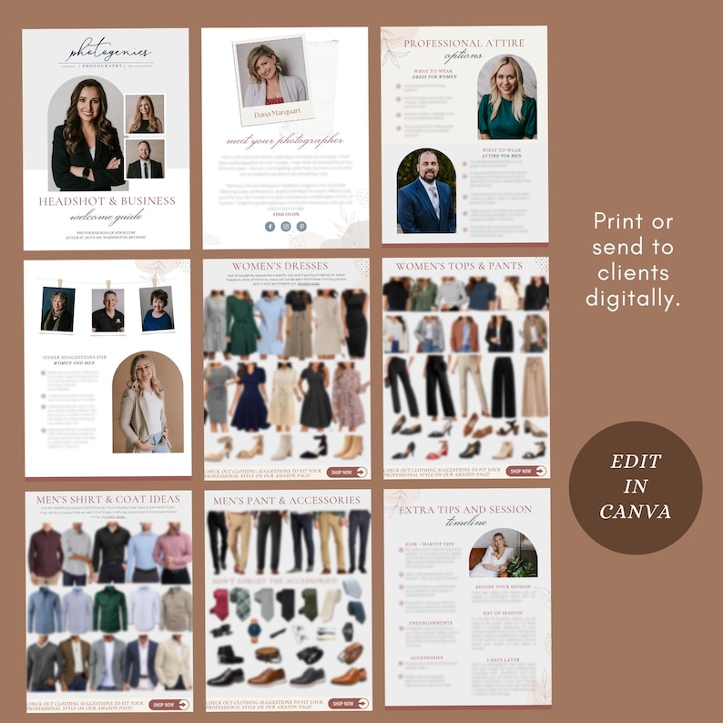 Headshot Client Guide Template: Customizable Photography Style Guide ...