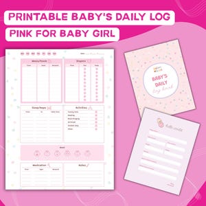 Neugeborenen Tracker, Pritable Baby Journal, Tages-Tracker, Nanny Log, Baby Füttertagebuch, Stilltagebuch, Säuglingsaktivitäts-Tracker