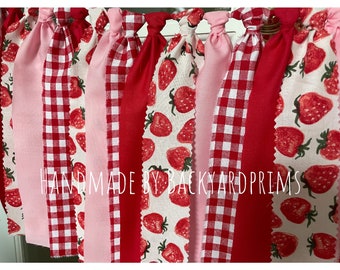 Berry 1st strawberry high chair banner- Berry Sweet baby shower decor- birthday gifts- strawberry fabric garland- Sweet ONE birthday banner