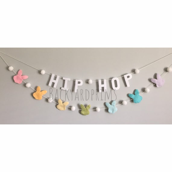 Easter Decor, Bunny Garland, Felt Bunny banner, Easter banner, Kids party decor, Baby Shower decoration Il_570xn