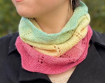 Knit Pattern @ Wonderland Yarns: Anchored Waves Cowl - DIGITAL PATTERN ONLY