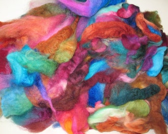 Wooly Crumbs- 1lb, hand-dyed wool fiber