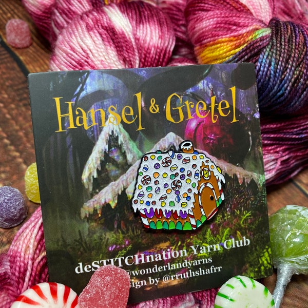 Hansel and Gretel: Gingerbread Candy House Fairytale Enamel Pin