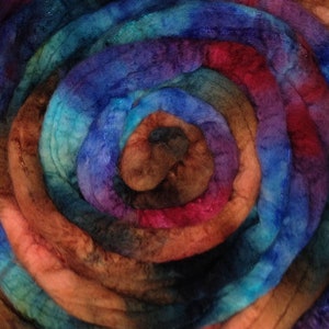 Hand-dyed fiber braids by Wonderland Yarns - colorways 1 - 10