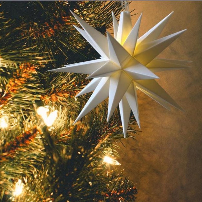 ORFOFE 2 Stück Papier-Lampenschirme – Sternform, 35x35x13 Cm, Für Weihnachts- & Partydekoration